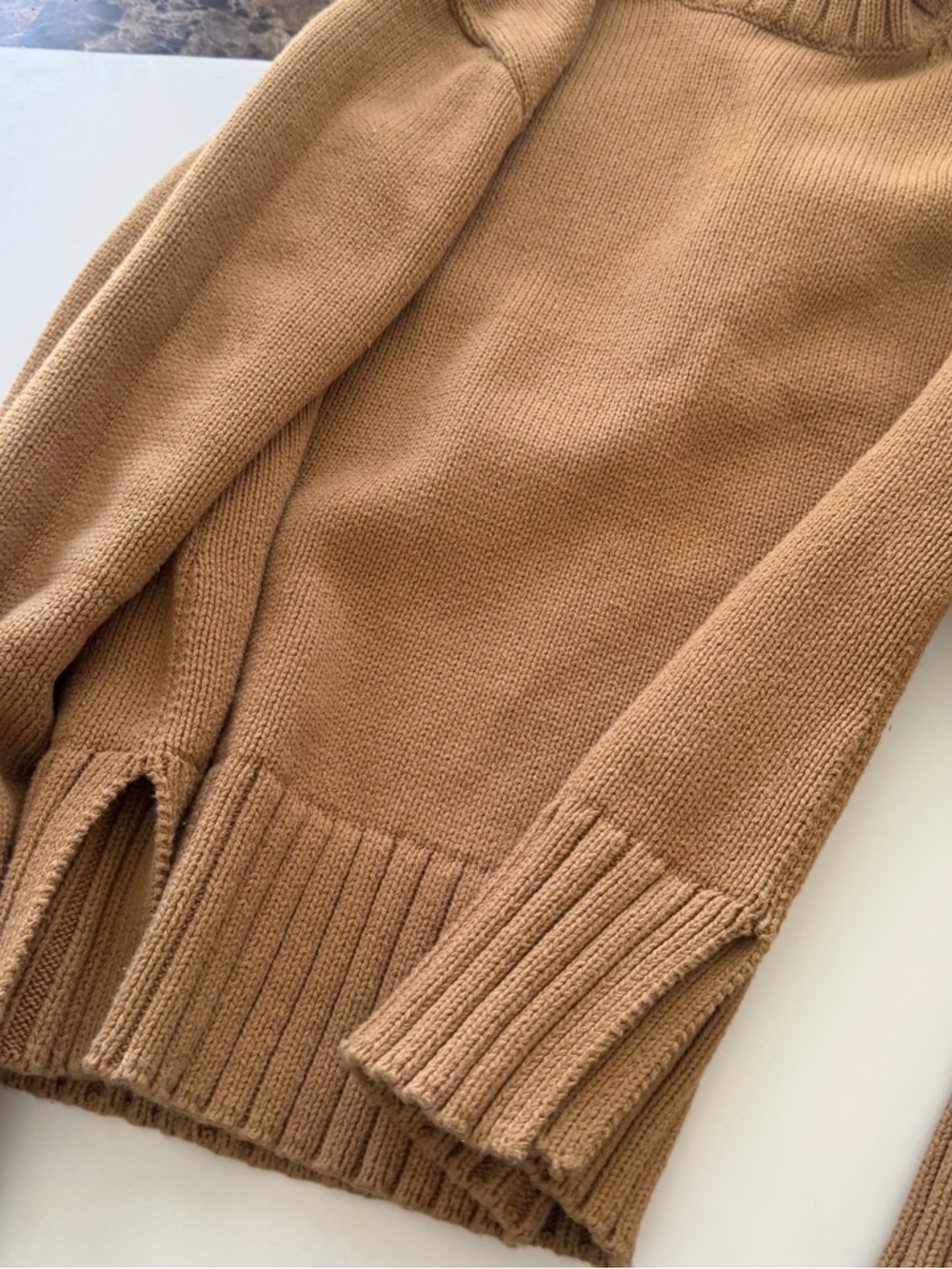 J.Crew Cotton Turtleneck Sweater Tan size small. - Picture 8 of 12